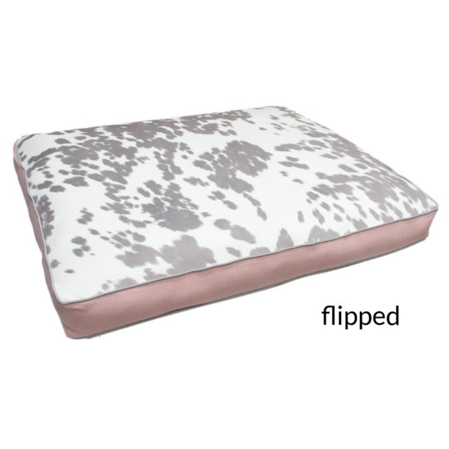 Grey & Blush Faux Cowhide Custom Bed