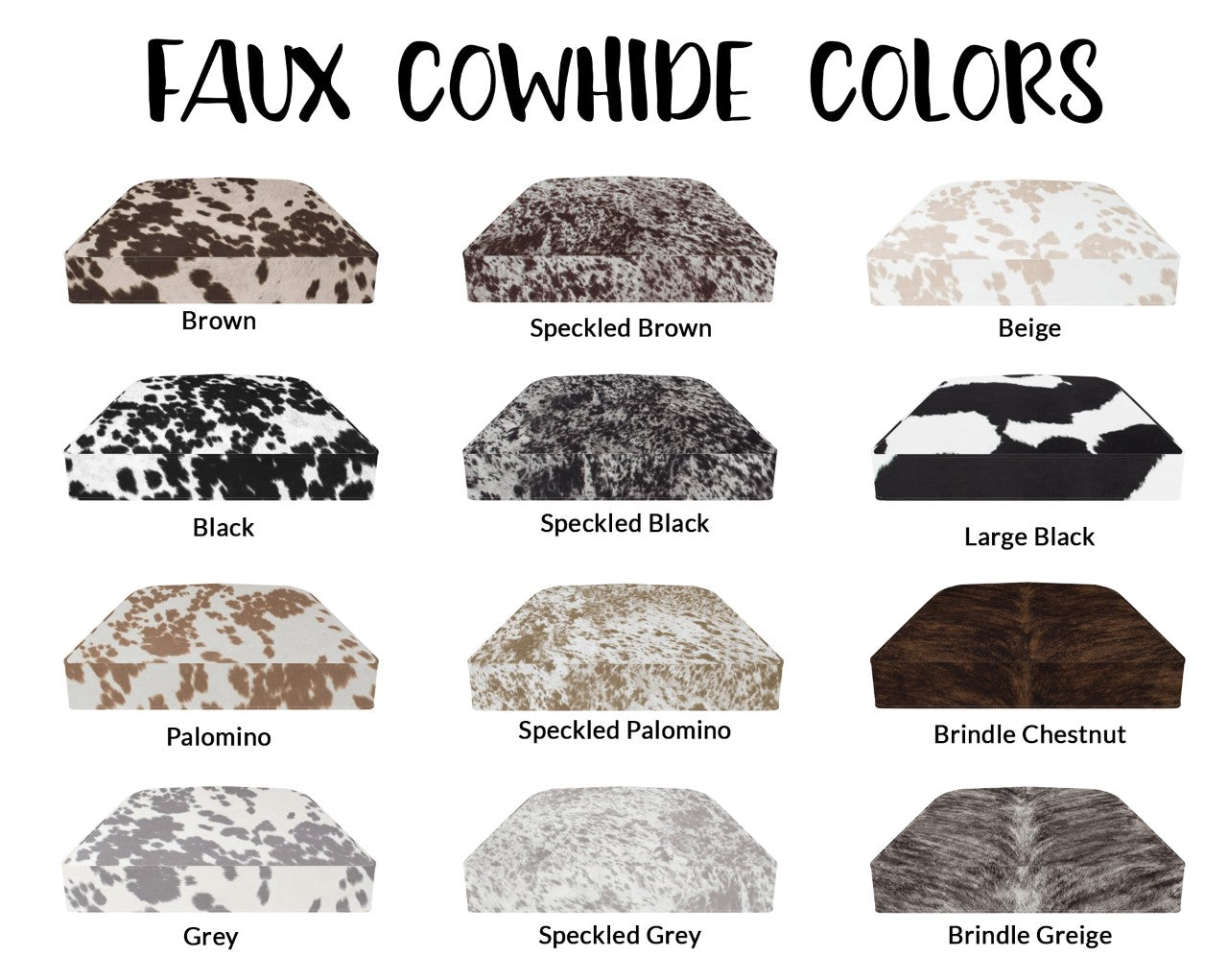 Gray Faux Cowhide Custom Bed