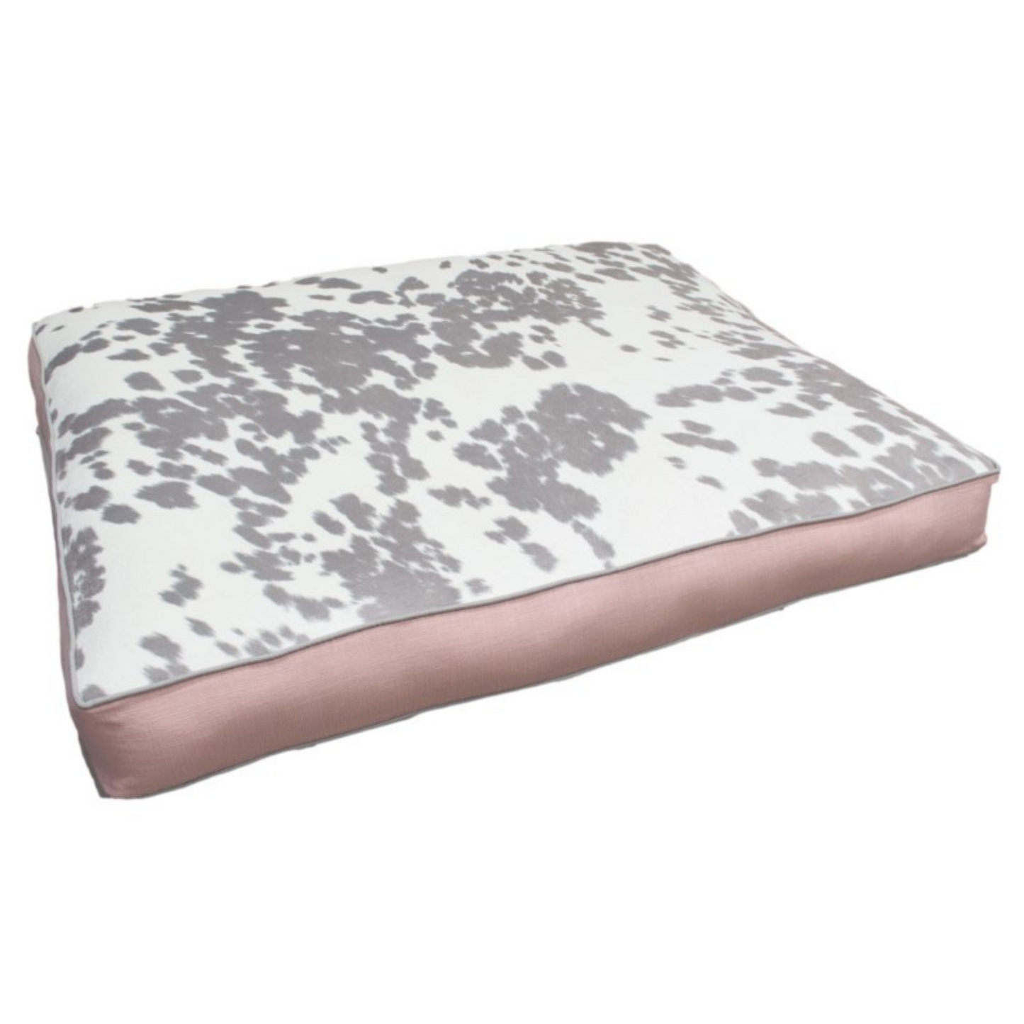 Grey & Blush Faux Cowhide Custom Bed