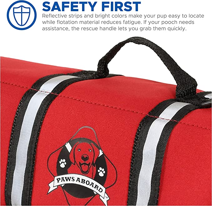 Red Neoprene Dog Life Jacket