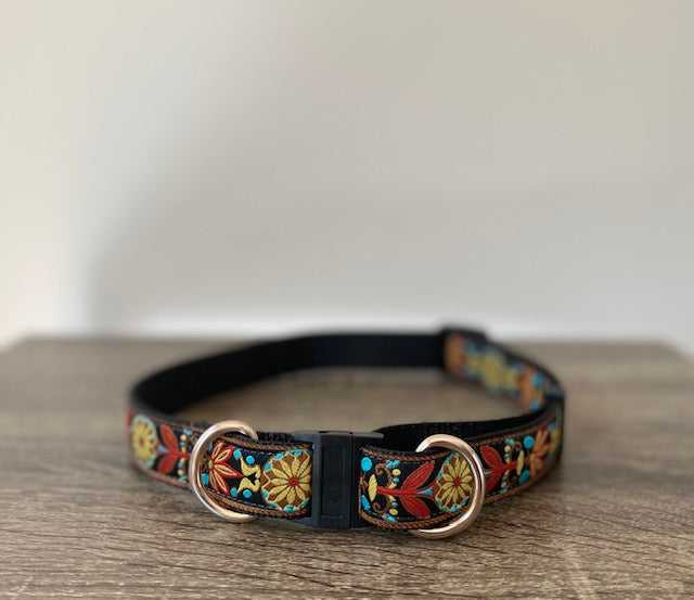Mandala Star Parisian Deco Dog Collar - Safety Buckle