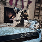 Black-on-Black Faux Cowhide Custom Bed