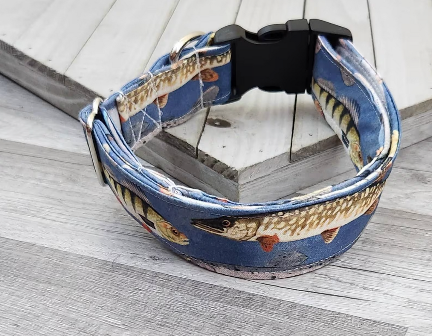 Gone Fishin' Big Dog Collar