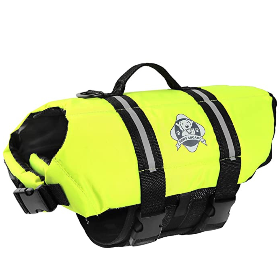 Neon Yellow Neoprene Dog Life Jacket