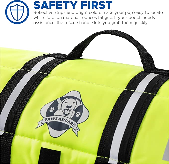 Neon Yellow Neoprene Dog Life Jacket