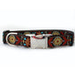 1 inch wide Parisian pattern Diva Dog collar for big and giant dogs with necks between 24 and 32 inches