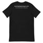 Back of a black t-shirt with "www.bigdogenergyco.com" and "The Small Business for Big Pups" in white text across the shoulders